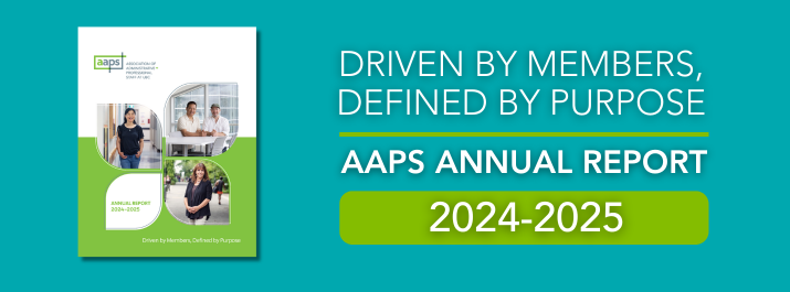 2024/2025 AAP S Annual Report: Driven By Members, Defined By Purpose with an image of the cover of the annual report